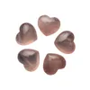 الوردي الكريستال الطبيعي الحب على شكل قلب لعبة صغيرة حجر سطح المكتب الحلي هدايا عشاق مجوهرات