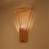 Ländliche Dekoration Bambus E27 Wandleuchte Kreative Garten Verholzung Wandleuchte Bauernhaus el Treppe Korridor Innendekor Lamp318u