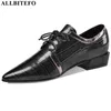 ALLBITEFO nature genuine leather high heels comfortable low-heeled women heels fashion sexy office high heel shoes 210611