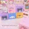 WG Scatola di immagazzinaggio carina giapponese Cassetto piccolo Quadrato Giunzione da tavolo Contenitore impilabile Organizzatore di giocattoli per bambini 210922