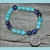 Beaded, Strands Bracelets Jewelry Om Yoga,Confidence Bracelet,Mala ,Turquoise Sodalite Gemstone ,Throat Chakra Nce Drop Delivery 2021 4Bsce