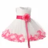 Kwiat Girl Dress Summer Odzież 2021 Tulle Princess Baby Wedding Party Prom Kids Odzież Kostium na Q0716