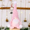 Christmas Gnome Doll Ornaments Standing Plush Dolls Holiday Decorations 5pcs HH21-812