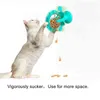 Funny Cat Turntable Toy Pet Windmill Food leakage Bucket Exercise Training Entertaining Imp Intelligence With Sucker 211122