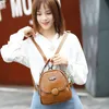 Harajuku Style Allmatch Fashion Girl Lady School Bags Solid Color Soft Leather Ladies Shopping Travel Bags Women Small Bac 210922