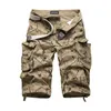 Baumwolle Herren Cargo Shorts Sommer Mode Camouflage Männlich Multi-Pocket Casual Camo Outdoor Tolling Homme Kurze Hosen 210716