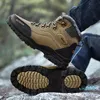 Stivali Scarpe calde antiscivolo classiche da uomo Stivali da arrampicata per sport all'aria aperta in velluto spesso