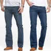 Herren-Boot-Cut-Jeans, leicht ausgestellt, schmale Passform, blau-schwarze Hose, klassische Designer-Jeans für Herren, Stretch-Denim, 211120