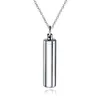 Pendant Necklaces High Polishing Tube Cremation Coming With Birthstone And Fashion Wing Charm Pet/ Human Necklace Set