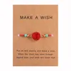 Горячая продажа ручной каменной браслет ручной смолы создает пожелание восковой веревочной плетеной браслеты браслеты с рисовой бусинкой для женщин пляжные украшения