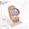 RoseGold Malha Correia Feminino Partzo Relógio Chenxi Moda Senhoras Senhoras Relógios De Pulso De Luxo À Prova D 'Água Analog Relógios Q0524