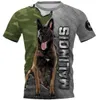 Malinois 3D-gedrucktes T-Shirt für Männer Sommer Casual Tees Kurzarm T-Shirts Funny Drop 01 210706