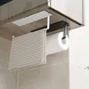 Wandmontage keuken badkamer kast zelfklevend papier rolhouder voor handdoek haak rack hanger perforatie-gratis opslagrek lla10779