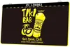 LD6963 Tiki Bar Drink Chill 3D Gravering LED Ljusskylt Hela detaljhandeln265S7415665