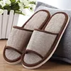 Slippers Sijimingsu Open Linen Men's Star El Special High Grade Indoor Floor Couple Women's Cotton