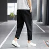 Pantalones casuales de verano y primavera para hombre, pantalones de color sólido transpirables de secado rápido, pantalones ligeros para correr para Fitness en la calle para hombre, pantalones para correr 211008