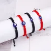 Fatto a mano intrecciato filo rosso filo braccialetto catena di collegamento per le donne uomo turco malvagio blu occhio fascino corda fortunata corda regolabile amicizia gioielli regali