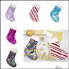 Christmas Decorations Festive Home & Gardenchristmas Decoration Sequin Stocking Pendant Hang Aessories Candy Gifts Bag Party Supplies 5 Colo