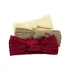 7 Renkler Kış Örme Kafa Saç Aksesuarları Kadınlar Isıtıcı Düğüm Hairband Lady Tığ Geniş Streç Headwrap Turbans M3768