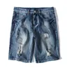 Zerrissene Denim-Shorts für Männer, Übergröße 4XL, 5XL, 6XL, Loch-Jeans, Destressed-Shorts für Männer, große große Bermuda-Reithose mit gerader Passform für Männer, H1210