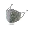 Designer-Gesichtsmasken, verstellbare Ohrschnalle, leuchtende Diamant-Strass-Maske, atmungsaktive Mundabdeckung, staubdicht, waschbare Masken ZYY765