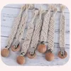 DIY Weave Baby Fopspeen Clips Hout Beaded Fopspenen Soherer Holder Kids Clip Chain Houders Niple Teetther Dummy Band Chains 14 stijlen