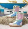 Met doos! Nieuwe Snowboots Trainers Mode Sportschoen Hoge Kwaliteit Lederen Laarzen Sandalen Slippers Vintage Air For Woman door Shoe008 374