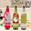 Christmas Wine Bottle Cover Gnome Snowflake Champagne Knitted Sweater Xmas Home New Year Party Decoration PHJK2108