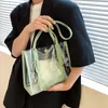 Torby na ramię 2021 Projekt luksusowy torebka Kobiety przezroczystą torbę wiadra przezroczystą pvc galaretka mała kobieta crossbody messenger Tote