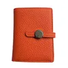 Wallet 2024 Head Leather Lady Lady Leisure Litchi Pattern Armetring Hardware Short Mini Fashion 014