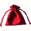 30 Color soft satin drawstring Hair Extension Packaging jelwery gift pouched customize size and 210724