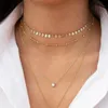 För kvinna mode personlighet skivmetall enkelt halsband kvinnors clavicle chain neckalce smycken