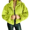7-kleuren dames bontjas herfst winter imitatie faux rits vest jas dikker pluche warme effen kleur mode korte uitloper S-5XL