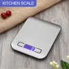 Básculas de cocina digitales de acero inoxidable 10 kg / 5 kg Escala de dieta de alimentos postales de precisión electrónica para cocinar herramientas de medida para hornear Acc 210312