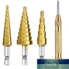 Yeni Çelik Titanyum Adım Matkap Ucu 3-12mm 4-12mm Araçlar Merkezi Koni Matkap Ağaç İşleme Punch Cutt 4-20mm Set Bit Adımı Met A6R8