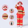 Pompier Work Wear Uniforme Pompier Sam Cosplay Carnaval Costumes d'Halloween pour Kid Party Girl Boy Disguise Anime Vêtements Set Q0910