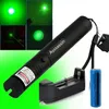 Bolígrafo puntero láser verde militar de 10 millas astronomía 532nm potente juguete para gatos Enfoque Ajustable + batería 18650 + cargador inteligente Universal