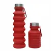 500ml Folding Water Tumblers Portable Retractable Silicone Kaffekopp Stämresor Dricker Sportflaska