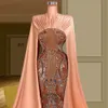 Türkische Couture Muslim Illusion Celebrity Kleider Lange Perlen Arabisch Abendkleider Für Frauen Party Fotografie Kleider Vestidos