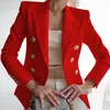 Ternos femininos Blazers Jaqueta feminina com seios duplos Clássico OL Lapela Manga comprida Vestido formal de escritório Roupas tamanho grande para