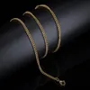 Fashion Classic Basic Punk Stainless Steel Necklace for Men Women Link Chain Chokers Vintage Black Gold Tone Solid Metal 2021