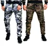 Moda nova camuflagem macacão macacão jogging calças calças sweatpants homens cargo calças H1223