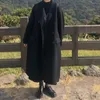 Women's Wool Women's & Blends Autumn And Winter Long Over-the-knee Woolen Coat Women Black Loose Ladies