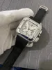 Famoso diseñador de moda para hombre y mujer, reloj de marca, correa de cuero informal, nuevo vestido, Relojes de lujo, Relojes cuadrados, reloj de pulsera 1987