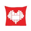 Red Black Honey Moon Pillowcovers Blank Sublimation Pillowcase Polyester Sublimation Pillowcases Plaid Panels Pillow Cushion
