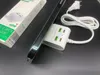 48W 2 USB X 2 Typ C Smart IQ Säkerhet Satble Socket Stand Laddare med US-kontakt Extending Cable för iPhone Android Cellphone
