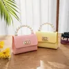 PVC Purses and Handbags for Women Mini Coin Wallet Candy Color Girls Jelly Shoulder Bag Ladies Pearl Hand Bags Tote