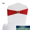 50pcs Spandex Stretch Wedding Chair Sashes Band Heart Shape Buckle Wedding Banquet Party Decoration Chair Sash White Black Factory price expert design Quality