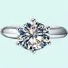 Сплошное 14k белое золото AU585 15CT Moissanite алмазное обручальное кольцо отличное качество длится навсегда