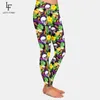 LETSFIND NYA SEXY KVINNOR HIGH MIDSTEN LEGGINGS Fashion 3D Skull Digital Printing Soft Bekväma fitnessbyxor Plus Size 201014